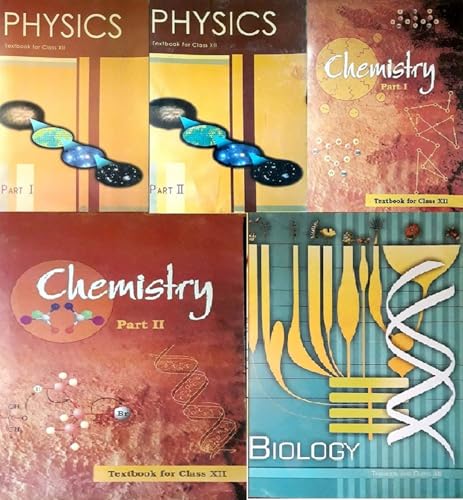 NCERTSHOP NCERT Class 12 Book Set of 5 Textbook for Class XII | PHYSICS Part 1 and 2+ CHEMISTRY Part 1 and 2 + Biology | 12th Class 2024-25 Edition (English Medium) 12th Books Set