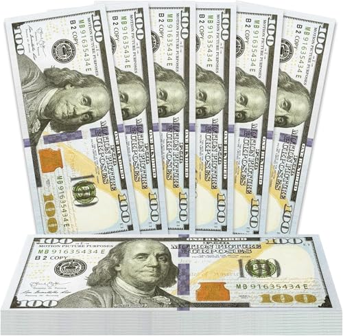 Mallexo Dollar Money Prank Toys for Kids 100Pcs Coupons Dummy Doller Currency Notes for Boy | Girl Learning & Education Baby Money Toys Multicolor Nakli pese or Playing Fake Money Notes Birthday Gift