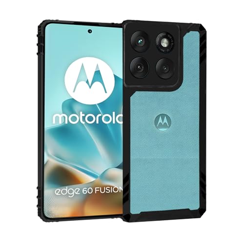 AIBEX Crystal Clear Back Cover Case for Motorola Edge 60 Fusion 5G | 360 Degree Protection | Shock Proof Design | Transparent Back Case for Motorola Edge 60 Fusion 5G | (PC & TPU,Bumper)
