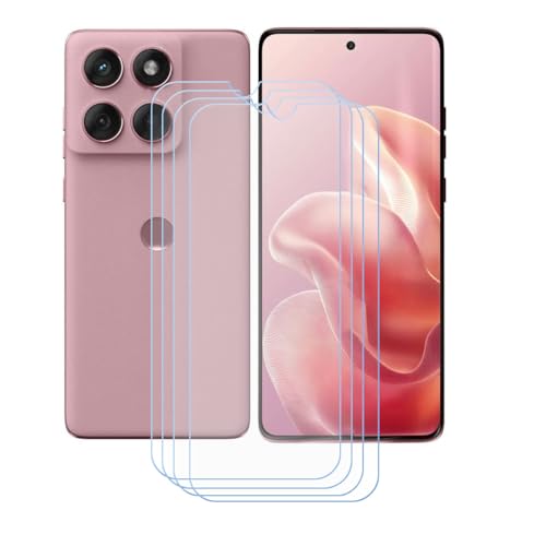 BMPNLSZ [4-Pack] for Motorola Edge 60 Fusion Tempered Glass Screen Protector, 9H Hardness Anti-Scratch Anti-Fingerprint Anti-Bubble Compatible Full Coverage Clear Film for Motorola Edge 60 Fusion (6,7")