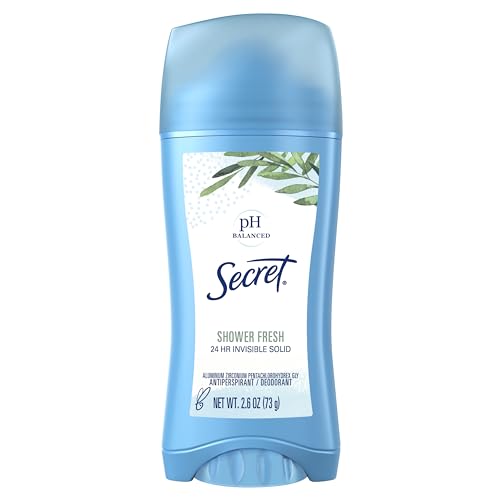 Secret Invisible Solid Antiperspirant and Deodorant, Shower Fresh, 73 g