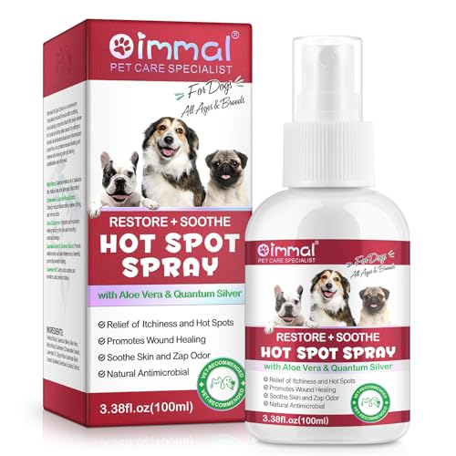 BODY JUICE OIL Hot Spot Spray for Dogs, Dog Itchy Skin Relief, Itch Relief for Skin, Paws, Ears - Stop Licking, Scratching - Perfect for Small, Medium & Large Dogs - 100ml