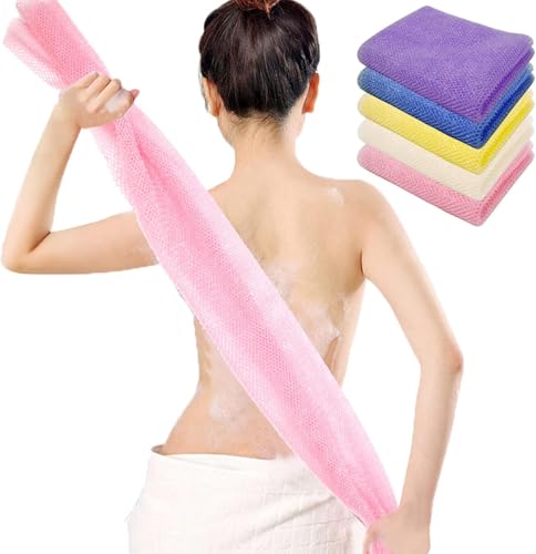 ZTOCOZ Exfoliating Washcloth Body Scrubber Back Scrubber for Shower Japanese Beauty Washcloth Bath Wash Cloth African Net Exfoliation Luffah Towel Net Sponge Loofah Body Scrub 1 Pack