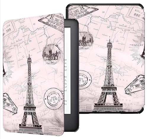 ProElite Cover Case for Kindle Paperwhite 12th Gen 7 inch Case, Slim Smart Flip case Cover for Amazon Kindle Paperwhite 12th Generation 7 inch 2024, Eiffel