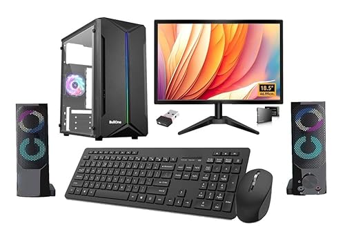 BullOne All-in-One Desktop Computer Set, i3 9th Gen, 32GB RAM, 1TB SSD, 19inch HD LED Monitor, Sound Bar, WiFi, Win 11 (32-1TB)