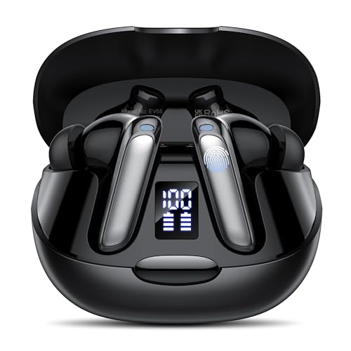 AI Translation Earbuds Real Time, 3-in-1 Language Translator Earbuds 164 Languages & Accents Online Translation, 48H Translator Earpiece with Bluetooth & APP for Travel/Business/Learning, Black