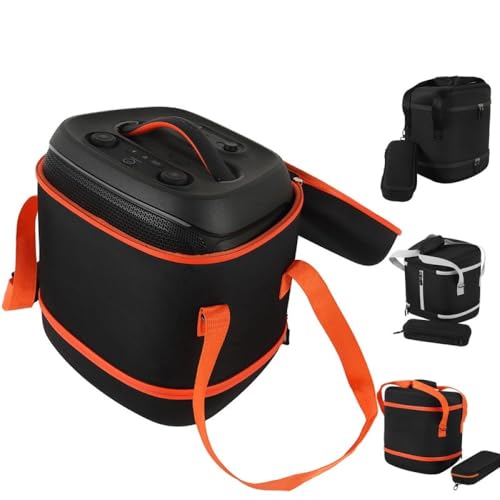 for JBL Partybox Encore2 Speaker Organizer Bag Carrying Bag with Shoulder Strap Speaker Storage Case Protective Accessory (Orange)